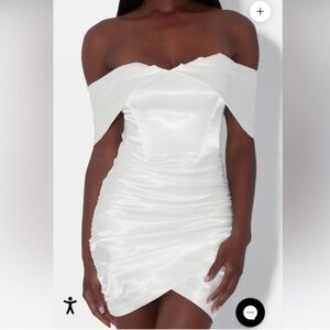 NWT LEAU Divine Satin Corset Dress